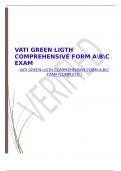 VATI GREEN LIGTH COMPREHENSIVE FORM ABC EXAM |COMPLETE!!