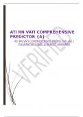 ATI RN VATI COMPREHENSIVE PREDICTOR {A} |GUARANTEED PASS |CORRECT ANSWERS