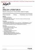 Actual 2024 AQA AS ENGLISH LITERATURE B 7716/2A Paper 2A Literary genres: Prose and Poetry: Aspects of tragedy Merged Question Paper + Mark Scheme