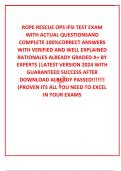 ROPE RESCUE OPS IFSI TEST EXAM WITH ACTUAL QUESTIONSAND COMPLETE 100%CORRECT ANSWERS WITH VERIFIED AND WELL EXPLAINED RATIONALES ALREADY GRADED A+ BY EXPERTS |LATEST VERSION 2024 WITH GUARANTEED SUCCESS AFTER DOWNLOAD ALREADY PASSED!!!!!!! (PROVEN ITS ALL