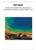 Test Bank For Geosystems: An Introduction To Physical Geography, 5th Canadian Edition By Christopherson, Complete Chapters 1 To 20 (LATEST)