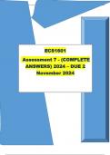 ECS1601 Assessment 7 - (COMPLETE ANSWERS) 2024 – DUE - 2 November 2024