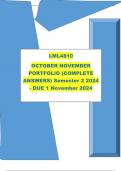 LML4810 OCTOBER NOVEMBER PORTFOLIO (COMPLETE ANSWERS) Semester 2 2024 - DUE 1 November 2024