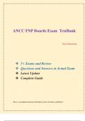 ANCC FNP Board Exam Testbank (5+ Exams and Review) 2024-2025 Questions And Answers In Real Exam Rationales Included Already Graded A+