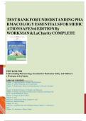 Test Bank for Understanding Pharmacology Essentials for Medication Safety, 3rd Edition by M. Linda Workman & LaCharity ||Complete A+ Guide