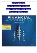 SOLUTION MANUAL Financial Accounting 11th Edition by Weygandt and Kimmel all Chapters 1-13 Complete