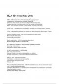 HCA 101 Final Nov 26th Exam Questions with correct Answers latest 2024/2025( A+ GRADED 100% VERIFIED).