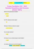 Camp Pendleton OIC / RSO  Handout Questions and Answers (Rated 100%)