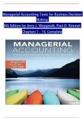 Managerial Accounting Tools for Business Decision Making, 9th Edition Solution Manual by Jerry J. Weygandt, Paul D. Kimmel, Verified Chapters 1 - 14, Complete Newest Version