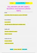 FULL REVIEW CRT/RRT (NBRC) Questions and Answers (Rated  100%)