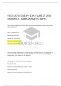 HESI CAPSTONE PN EXAM LATEST 2024 GRADED A+ WITH ANSWERS (NEW)