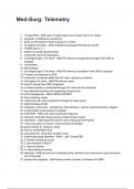 Med-Surg: Telemetry QUESTIONS AND CORRECT DETAILED ANSWERS WITH RATIONALES (VERIFIED ANSWERS) |ALREADY GRADED A+