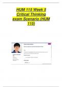 HUM 115 Week 5 Critical Thinking exam Scenario (HUM 115)