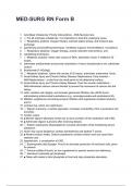 MED-SURG RN Form B QUESTIONS AND CORRECT DETAILED ANSWERS WITH RATIONALES (VERIFIED ANSWERS) |ALREADY GRADED A+