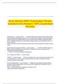 Bone Density ARRT Examination Review Questions And Answers 100% Guaranteed Success.