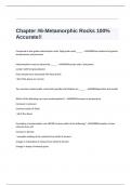 Chapter #6-Metamorphic Rocks 100% Accurate!!