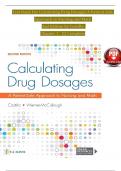 TEST BANK CALCULATING DRUG DOSAGES: A PATIENT-SAFE APPROACH TO NURSING AND MATH 2ND EDITION BY CASTILLO, WERNER-MCCULLOUGH ISBN- 9781719641227 This is a Test Bank (Study Questions and Answers) to help you understand the most common math concepts used in