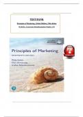 Test Bank For Principles of Marketing 19th Edition (Global Edition) By Philip Kotler, Gary Armstrong, Sridhar Balasubramanian |All Chapters ||Complete A+ Guide