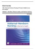 Test Bank for Olds' Maternal-Newborn Nursing & Women's Health Across the Lifespan, 12th Edition by Michele R. Davidson, Marcia L. London, Patricia W. Ladewig|9780138053840| All Chapters included| LATEST