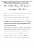 MS1 Final Exam Study Guide Questions and Answers 100% Solved