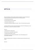 MTTC EI Exam Questions and Answers