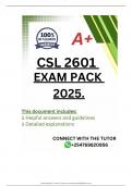 CSL2601 EXAM PACK 2025