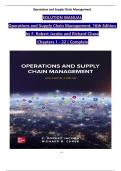 SOLUTION MANUAL For Operations and Supply Chain Management, 16th Edition by F. Robert Jacobs and Richard Chase || All Chapter's (1 - 22) | Complete Guide A+