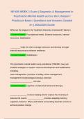 NR 605 WEEK 1 Exam | Diagnosis & Management in Psychiatric-Mental Health across the Lifespan I Practicum Exam | Questions and Answers Graded A+ | 2024/2025 Guide