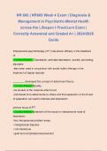 NR 605 Week 4 | Diagnosis & Management in Psychiatric-Mental Health across the Lifespan I Practicum Midterm Exam Latest 2024/2025 Guide