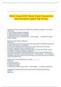 West Coast EMT Block Exam Questions And Answers Latest Top Score.