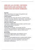 ARM 400 ;ALL IN ONE ( REVISION QUESTIONS AND ANSWERS AND  SIMPLIFIED REVISION SUMMARY