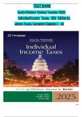 Test Bank for South-Western Federal Taxation 2025: Comprehensive, 48th Edition by James C. Young | Complete A+ Guide