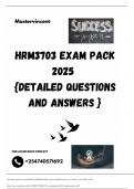 HRM3703 EXAM PACK 2025  {DETAILED QUESTIONS AND ANSWERS }