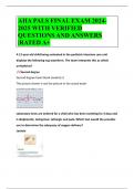 AHA PALS FINAL EXAM 2024-2025 WITH VERIFIED QUESTIONS AND ANSWERS |RATED A+