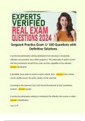 Sergeant Practice Exam 1/ 100 Questions with Definitive Solutions.