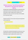 Watson Glaser Test (Interpretations) Questions and Answers (Rated  100%)