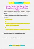 Watson Glaser Test (Deduction) Questions and Answers (Rated  100%)