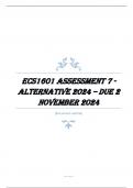 ECS1601 Assignment 7 (ALTERNATIVE) 2024 - DUE 2 November 2024