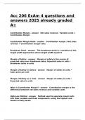 Acc 206 ExAm 4 questions and answers 2025 already graded A+