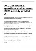 ACC 206 Exam 2 questions and answers 2025 already graded A+