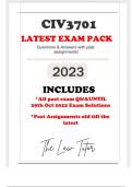 CIV3701 PACK FOR 2024 Exam pack latest complete solutions.