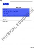 AQA-7582-2-PHYSICAL EDUCATION FINAL MARK SCHEME PAPER 2:Factors affecting optimal performance in physical activity and sport-A LEVEL-Jun24-v1.0 (1)