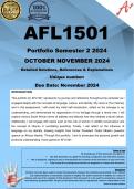 AFL1501 OCTOBER NOVEMBER PORTFOLIO (COMPLETE ANSWERS) Semester 2 2024 - DUE 12 November 2024