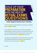 Police Sergeant Practice Exam/ 100 Q&A 