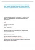 ATI RN PHARMACOLOGY PROCTORED EXAM LATEST 2024-2025 WITH ACTUAL QUESTIONS AND CORRECT VERIFIED ANSWERS ALREADY GRADED A+ 100% GUARANTEED PASS!