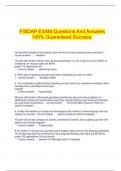 FISDAP EXAM Questions And Answers 100% Guaranteed Success.