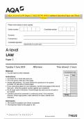 AQA A-Level LAW Paper 2 7162/2 JUNE 2024 Combined Question Paper and Mark Scheme