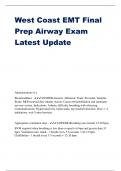 West Coast EMT Final Prep Airway Exam Latest Update