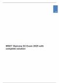 WSET Diploma D2 Exam 2025 with complete solution