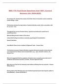 BHS 175 Final Exam Questions And 100% Correct Answers (A+) 2024-2025 